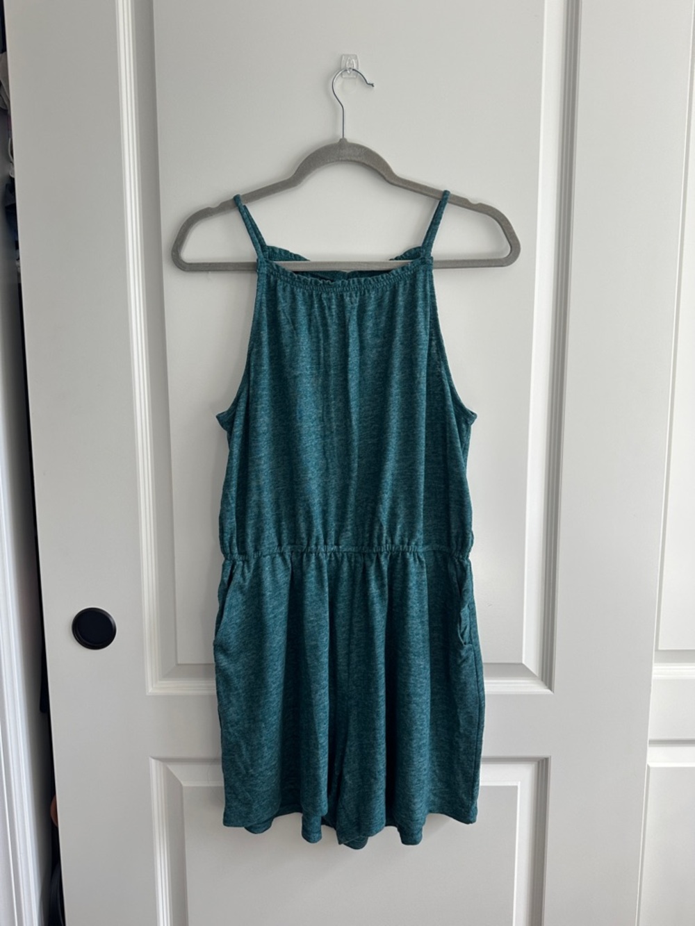 Old Navy Teal Knit Sleeveless Romper
